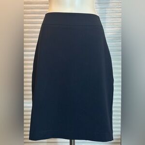 Ann Taylor Factory Navy Lined Pencil Skirt